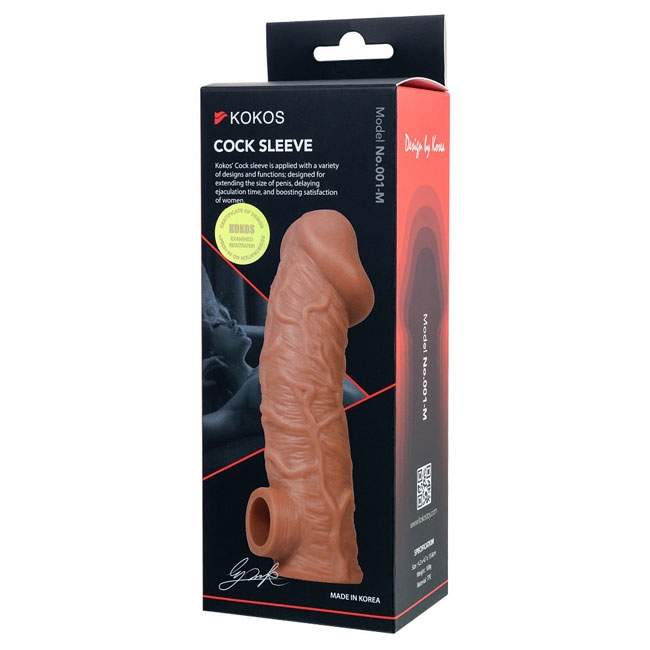 Насадка с крупными бугорками и отверстием для мошонки Kokos Extreme Sleeve RES.003 Medium RES.003-M - KOKOS - Насадки на Член - Купить