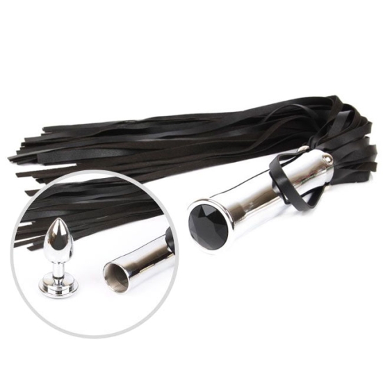 Плетка с анальной пробкой Notabu