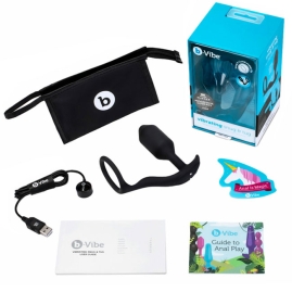 Вибропробка с кольцом b-Vibe Snug & Tug