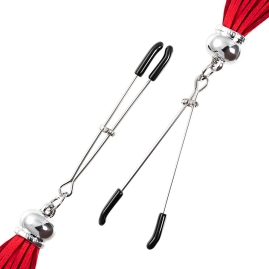 Зажимы на соски «Вилки» с кисточками из замши