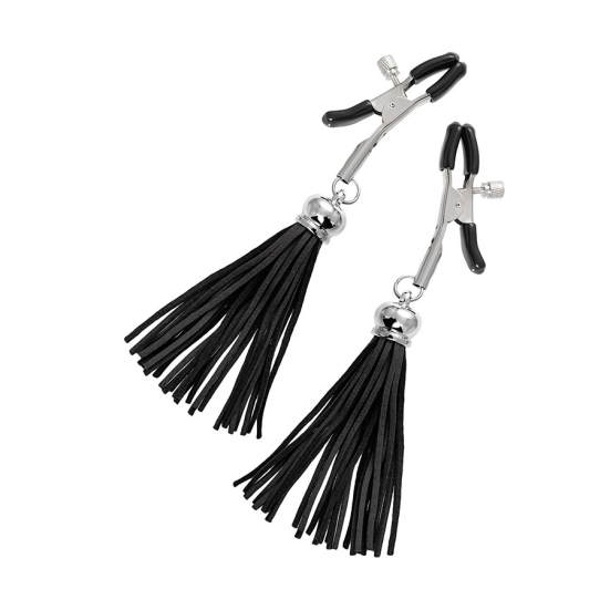 Зажимы на соски «Прищепки» с кисточками из замши