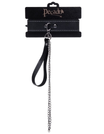 Ошейник из кожи с поводком Pecado