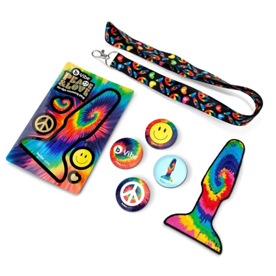 Вибро-пробка b-Vibe Peace &amp; Love Tie-Dye