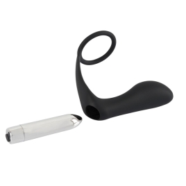 Пробка с кольцом Black Velvets Vibrating Ring &amp; Plug